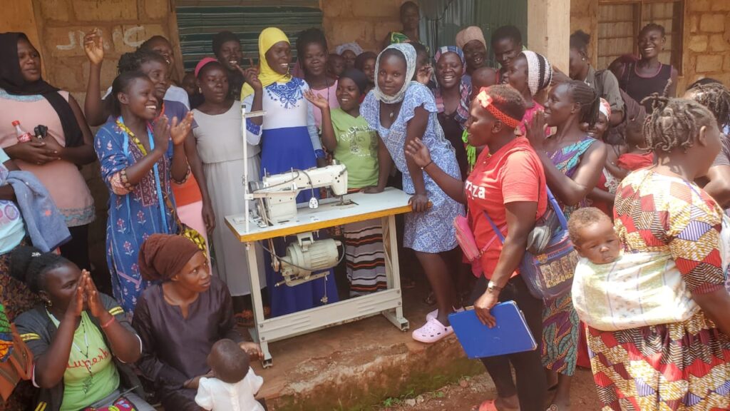 We Received a sawing machine as a donation to our members.